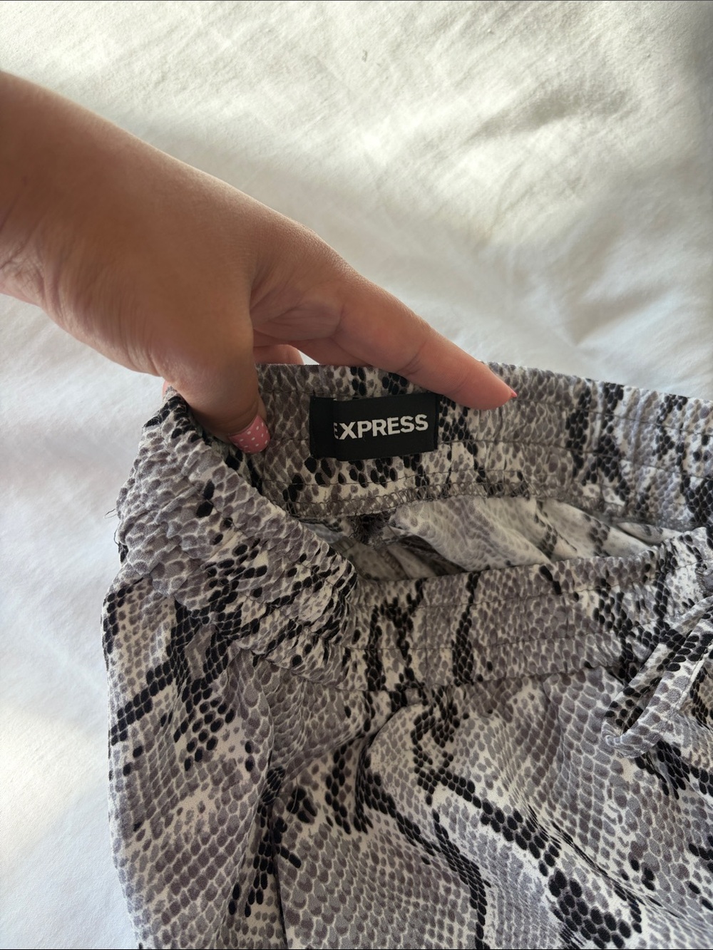 Snake Print Drawstring Pants - Picture 4 of 4